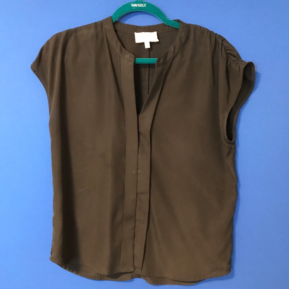 Collective Concepts Short Sleeve Black Blouse Size XS